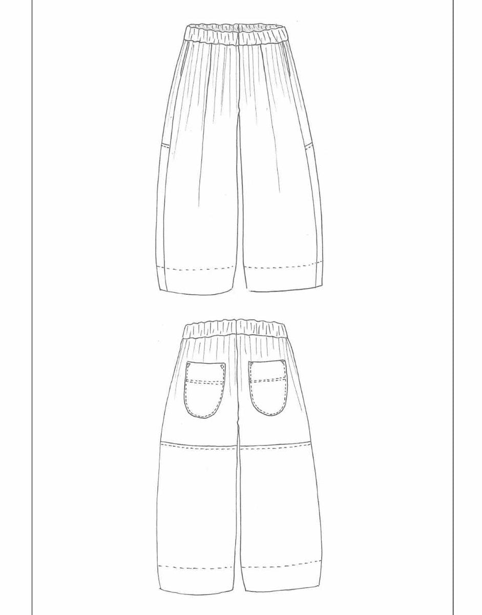 Block Pants Zero Waste Sewing Pattern PDF, Birgitta Helmersson