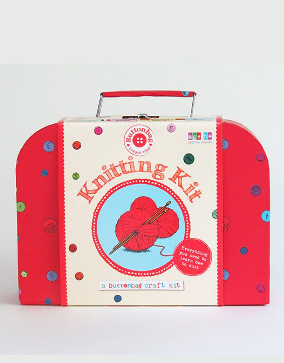 Buttonbag, Kids Learn to Knit Suitcase Kit
