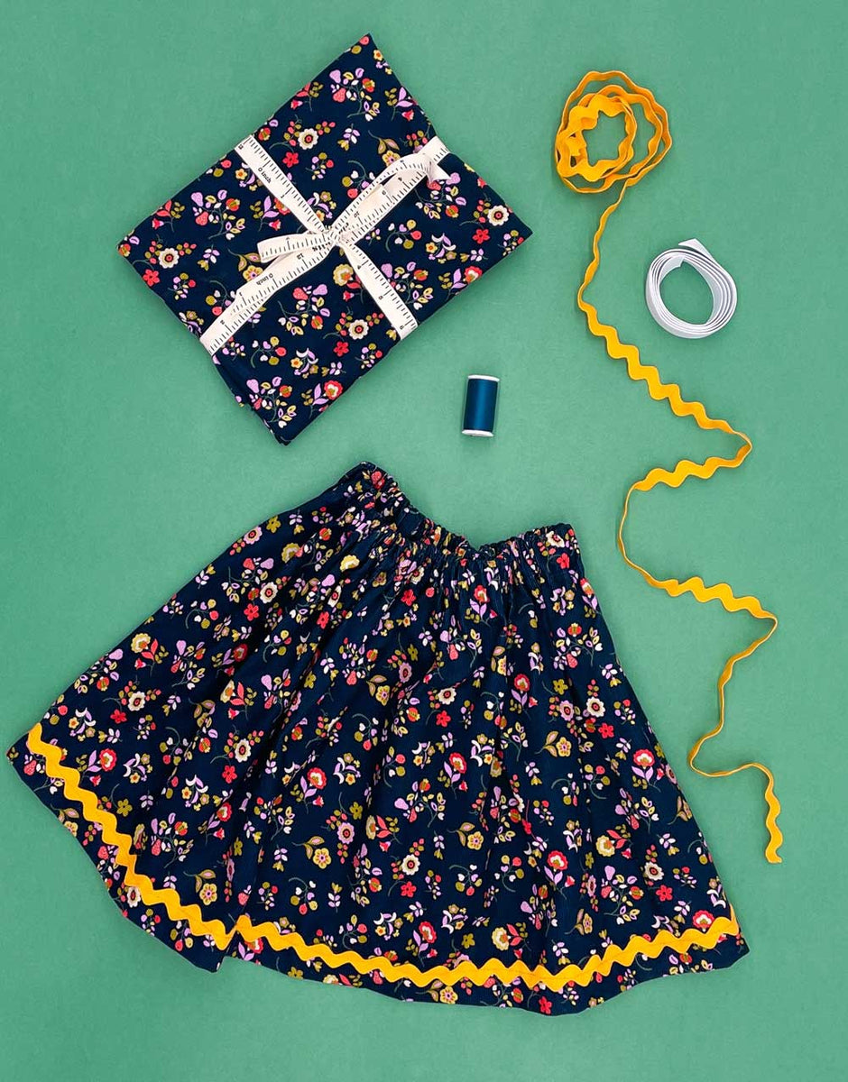 easy full gathered skirt for women sewing tutorial