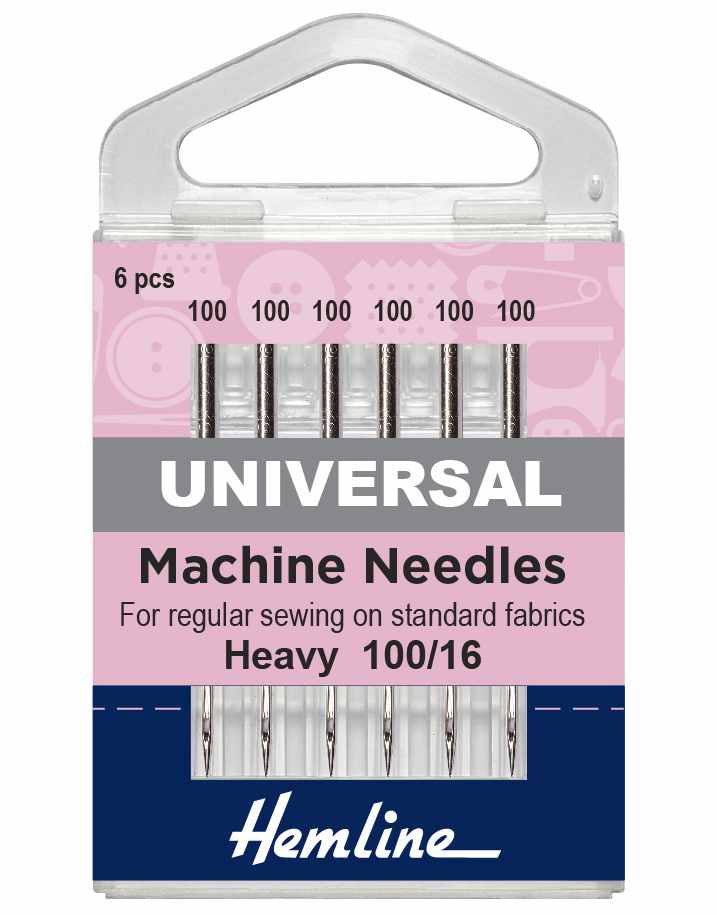 Universal Sewing Machine Needles, Heavy Fabric 100/16