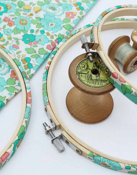 Liberty Fabric Covered Embroidery Hoops 6"