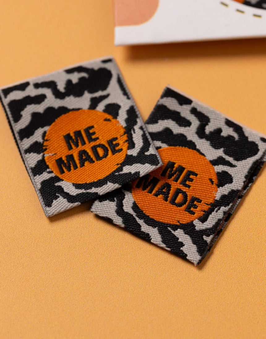 Me Made Zebra, Woven Sewing Labels -Pack of 6