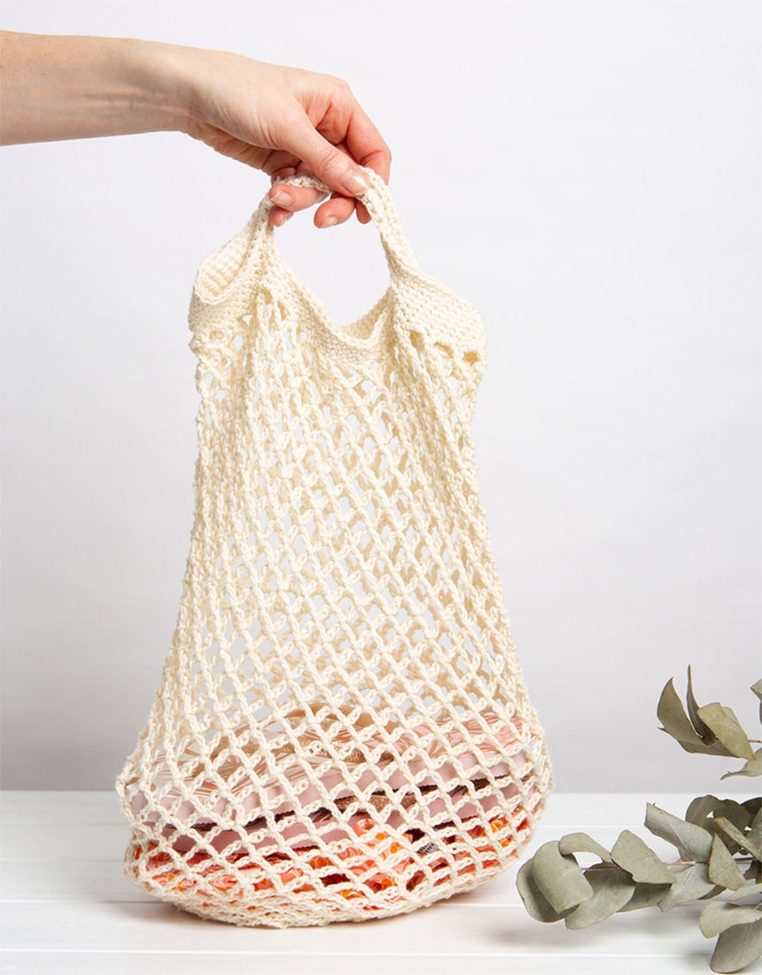 Mushroom Market Bag Crochet Kit, Wool Couture