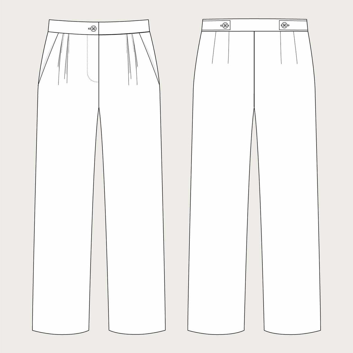 High-Waisted Trousers Sewing Pattern, The Assembly Line – Clothkits