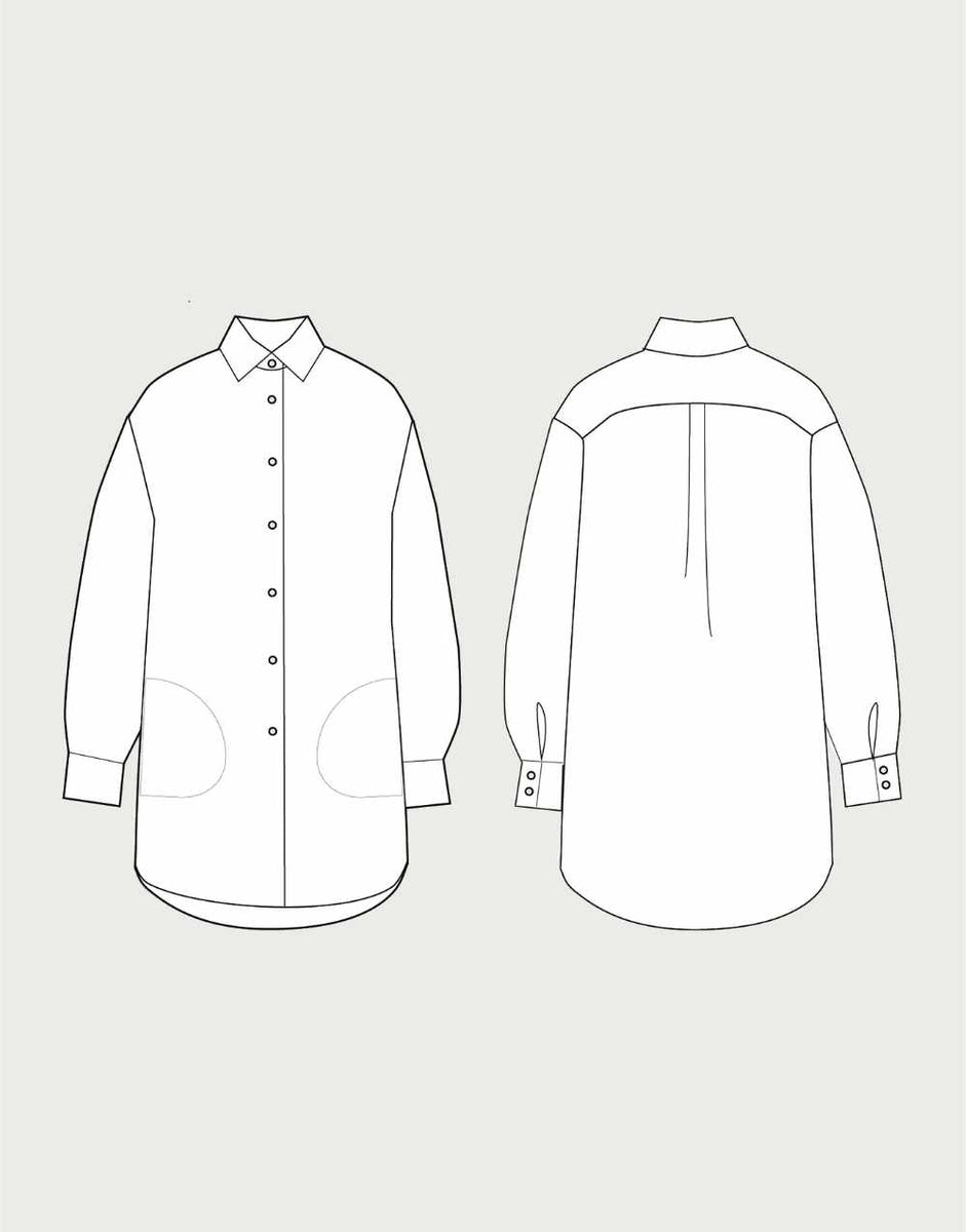 Oversized Shirt Sewing Pattern, The Assembly Line – Clothkits