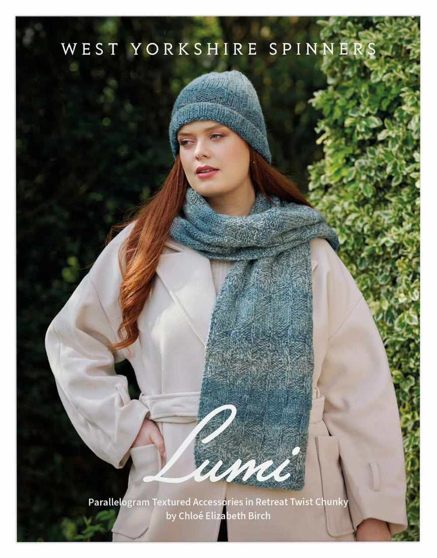 Lumi Hat & Scarf Knitting Pattern for Re:Treat Twist Chunky Yarn, Chloe Birch