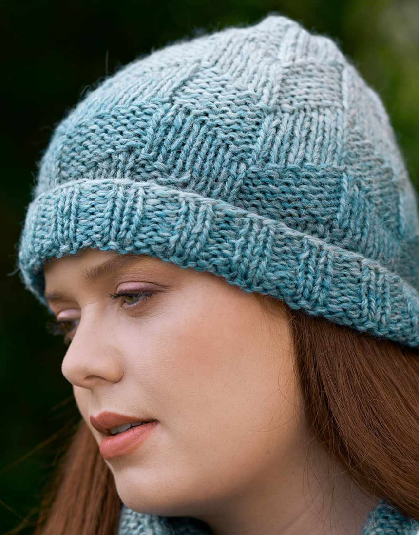 Lumi Hat & Scarf Knitting Pattern for Re:Treat Twist Chunky Yarn, Chloe Birch