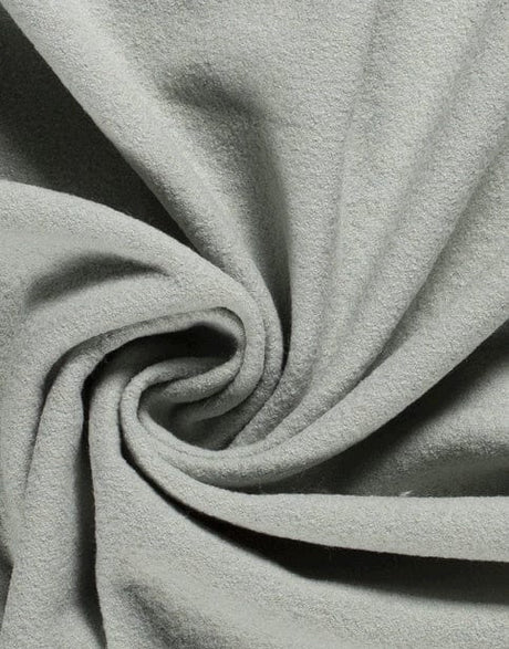 Not Specified Coating Grey / Plain Remnant 90cm - Green Grey Woolen Cloth Coating Fabric 15764