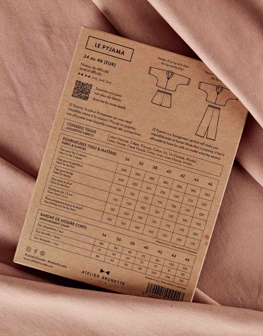 Le Pyjama Sewing Pattern, Atelier Brunette