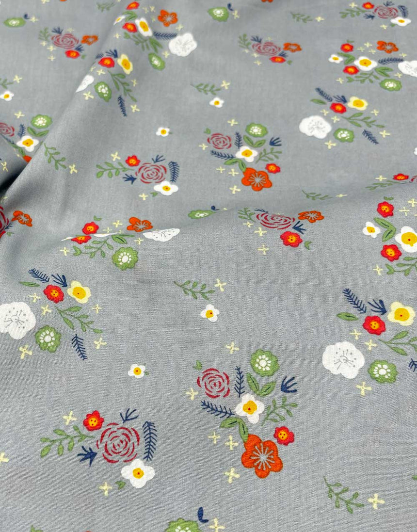 Gisella Floral Cotton Poplin Fabric