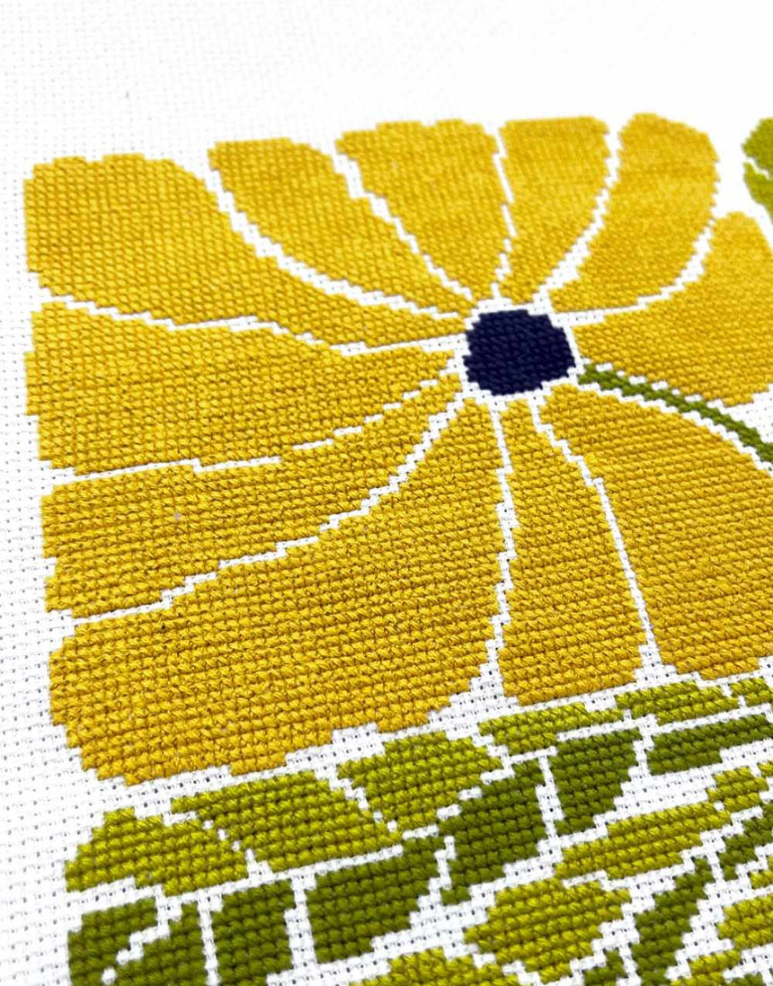 Sunny Bloom Cross Stitch Kit, Lisa Congdon for Budgiegoods