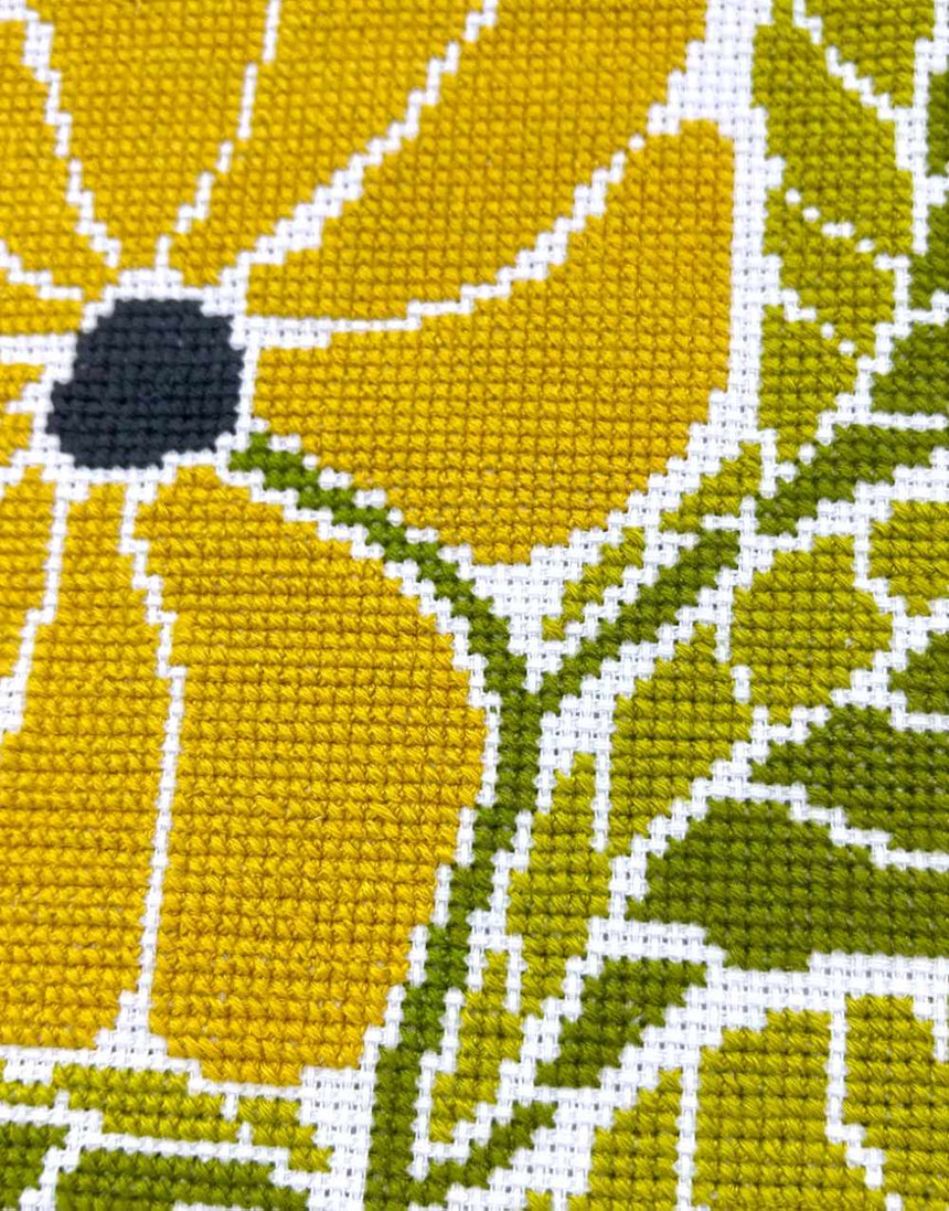 Sunny Bloom Cross Stitch Kit, Lisa Congdon for Budgiegoods