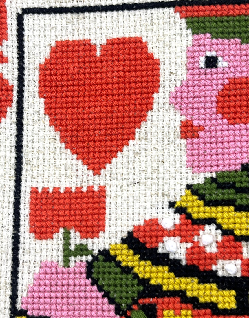 Queen of Hearts Cross Stitch Kit, Lisa Congdon for Budgiegoods