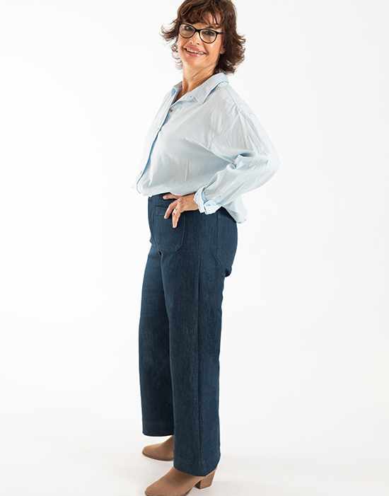 Isle Jeans Sewing Pattern, Chalk and Notch