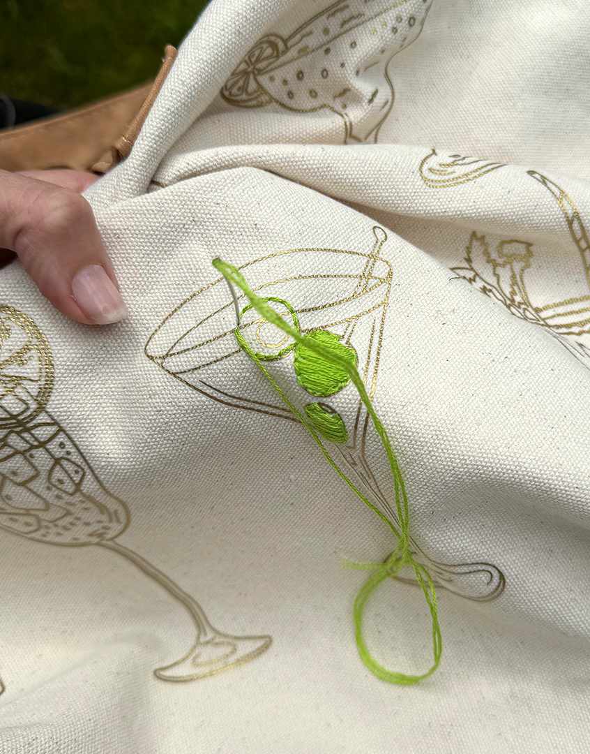 Stitch Your Cocktails Tote Bag, Chasing Threads