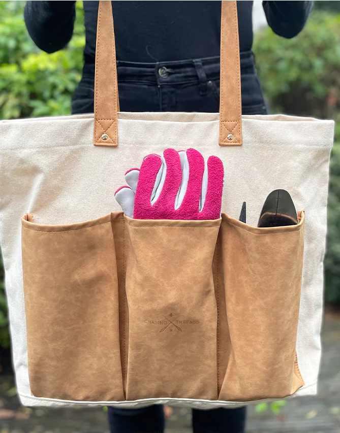 Stitch Your Flowers Tote Bag, Chasing Threads