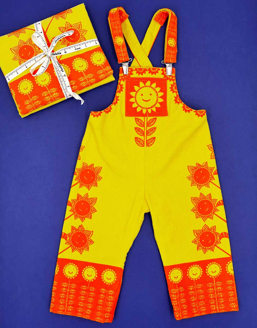 Sunshine Corduroy Clothkits® Dungarees, Children's Dressmaking Kit, Ages 9m-24m