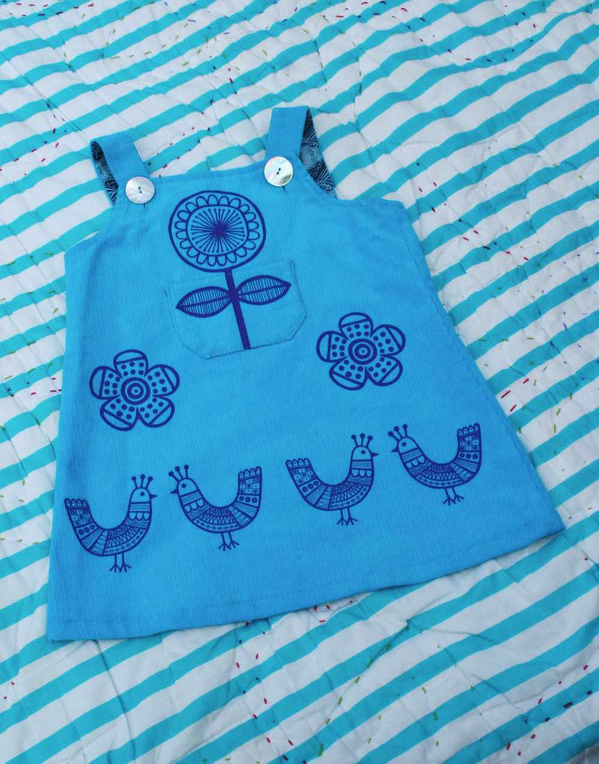 Funky Chicken Clothkits® Pinny Dress Kit, Children's Dressmaking Kit Ages 1-2