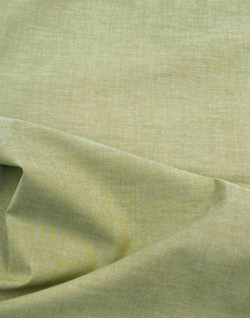 Green Yarn Dyed Cotton Chambray Fabric