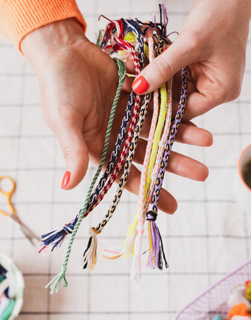 Kumihimo Friendship Bracelet Kit, Cotton Clara