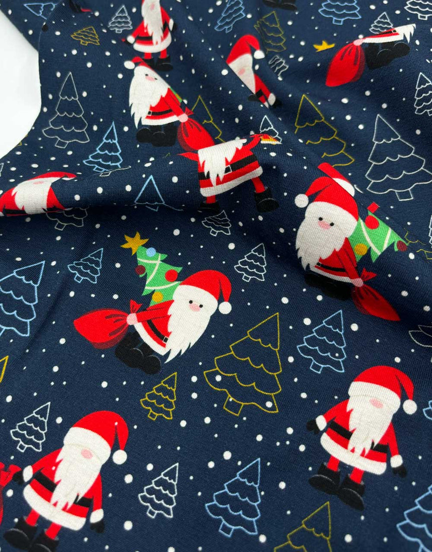 Santa Christmas Jersey Fabric