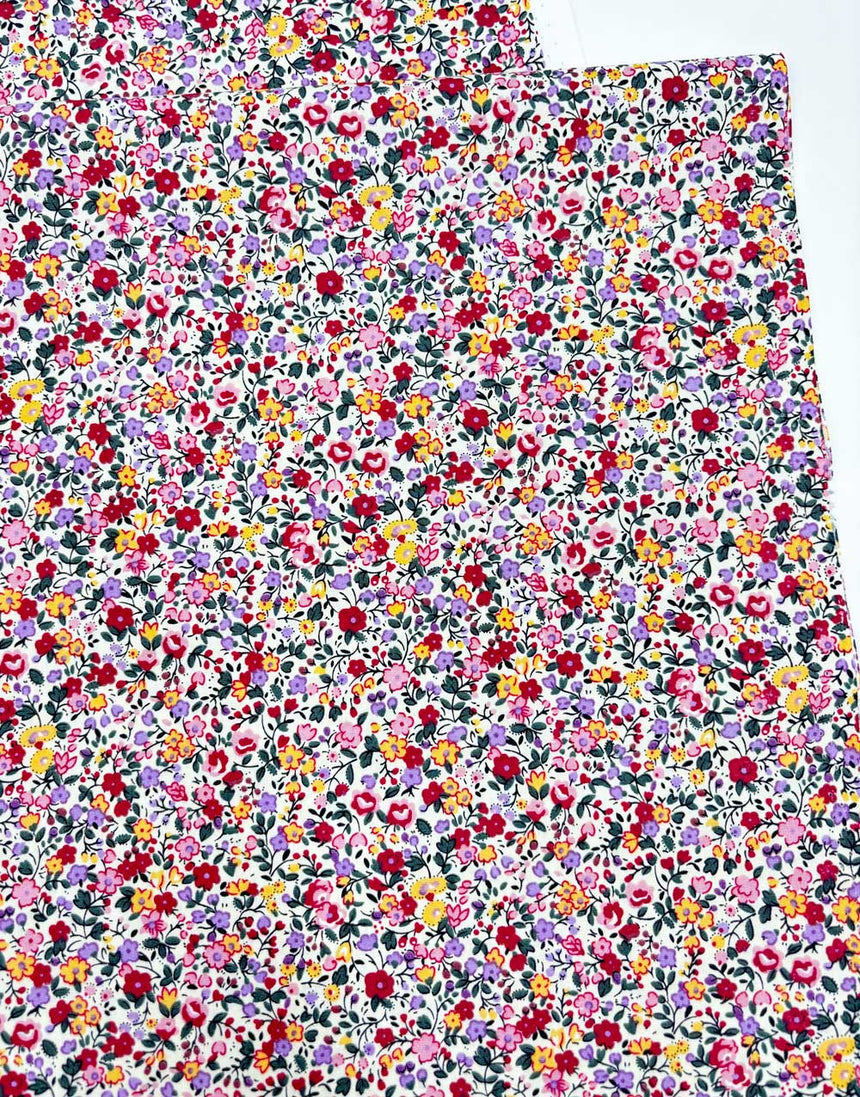 Amelie Ditsy Floral Printed Cotton Poplin Fabric