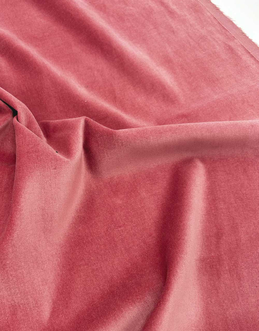 Dusty Pink Cotton Velvet Fabric