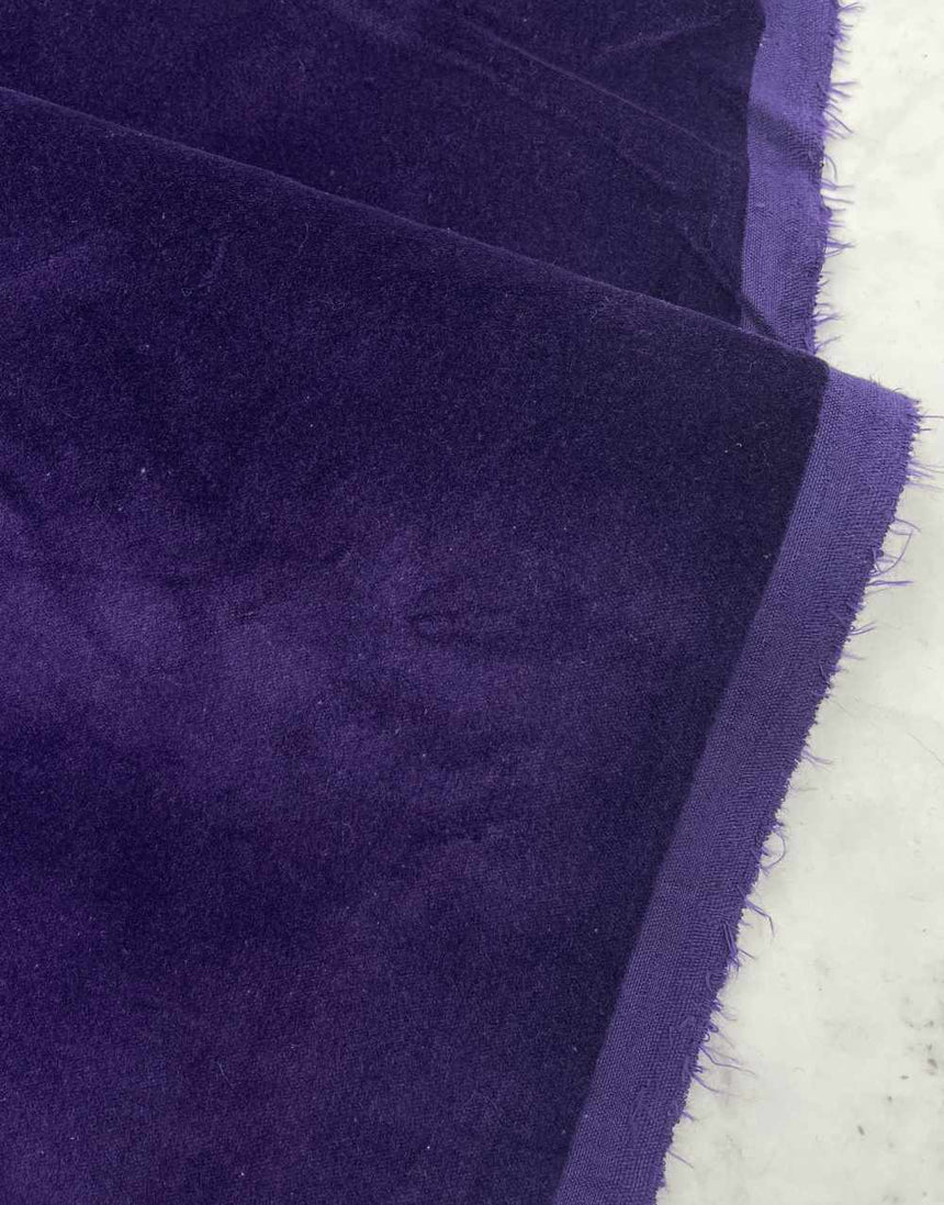 Not Specified Velvet Purple Cotton Velvet Fabric 15686