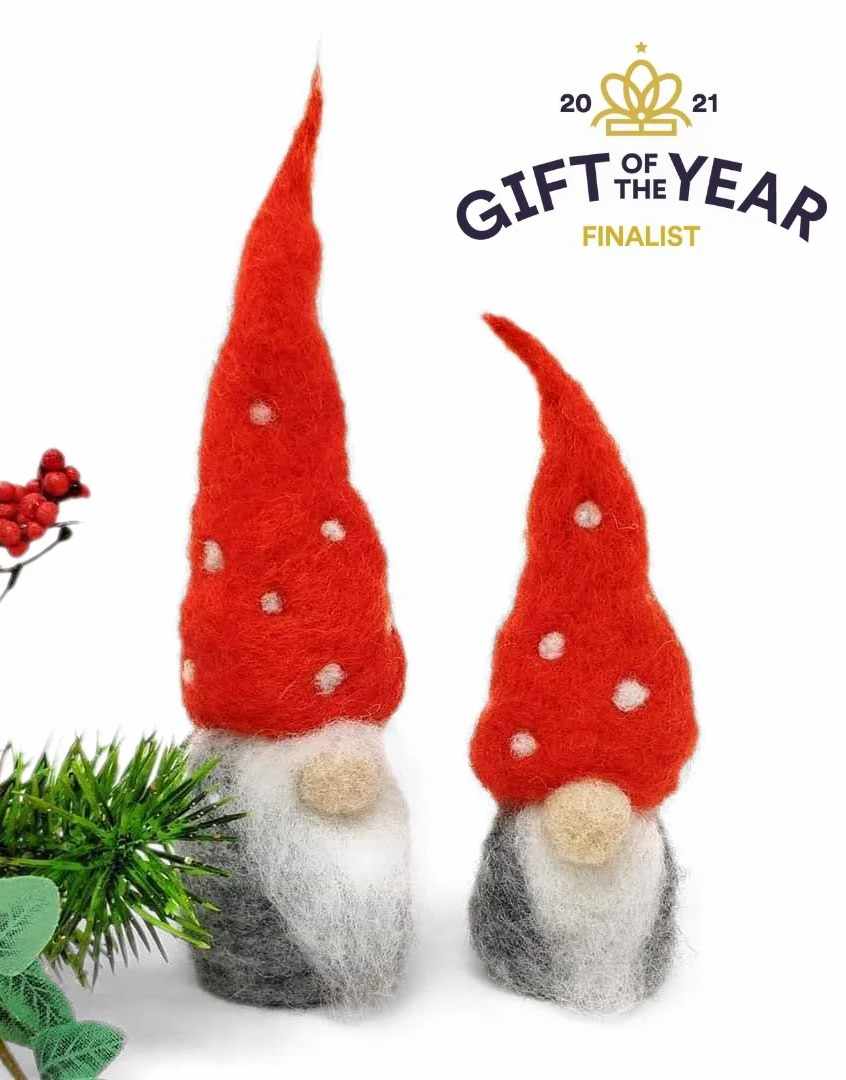 Nordic Gnome Christmas Needle Felting Kit, Crafty Kit Company