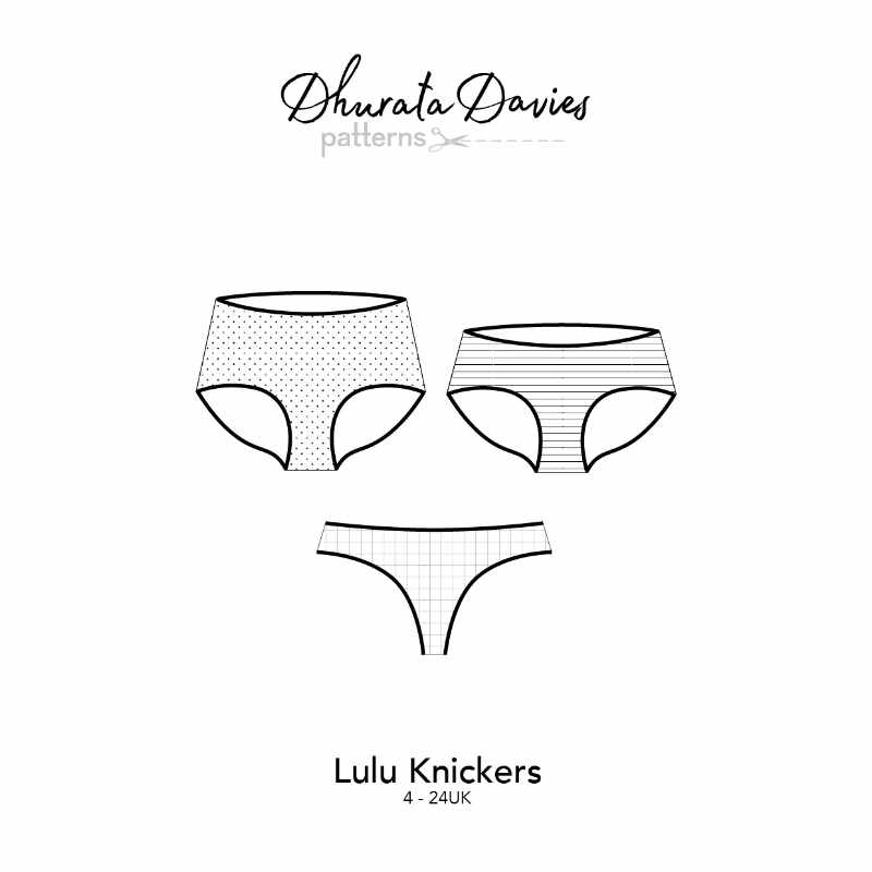 Blue Campari Knickers, Lulu Knicker Making Kit