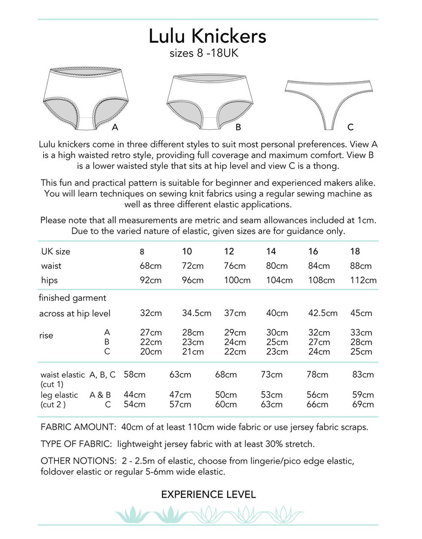 Leopard Print Knickers, Lulu Knicker Making Kit