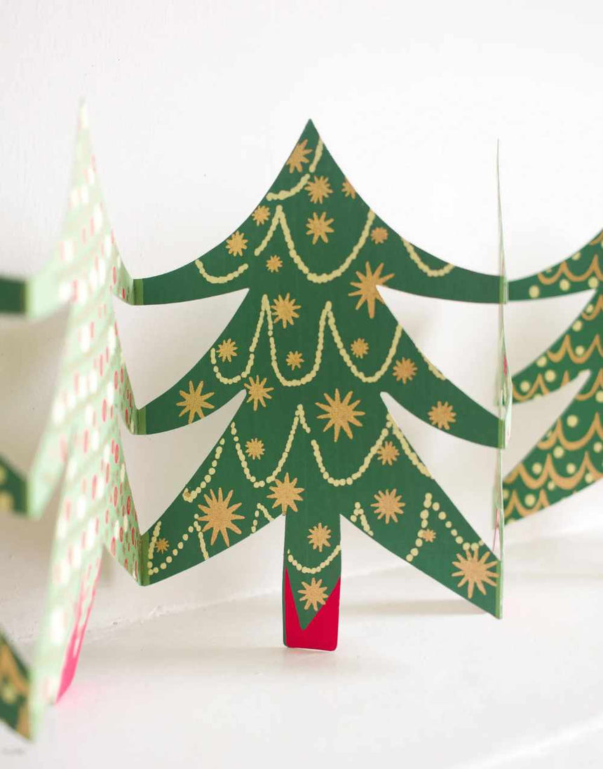 Christmas Tree Concertina Garland, East End Press