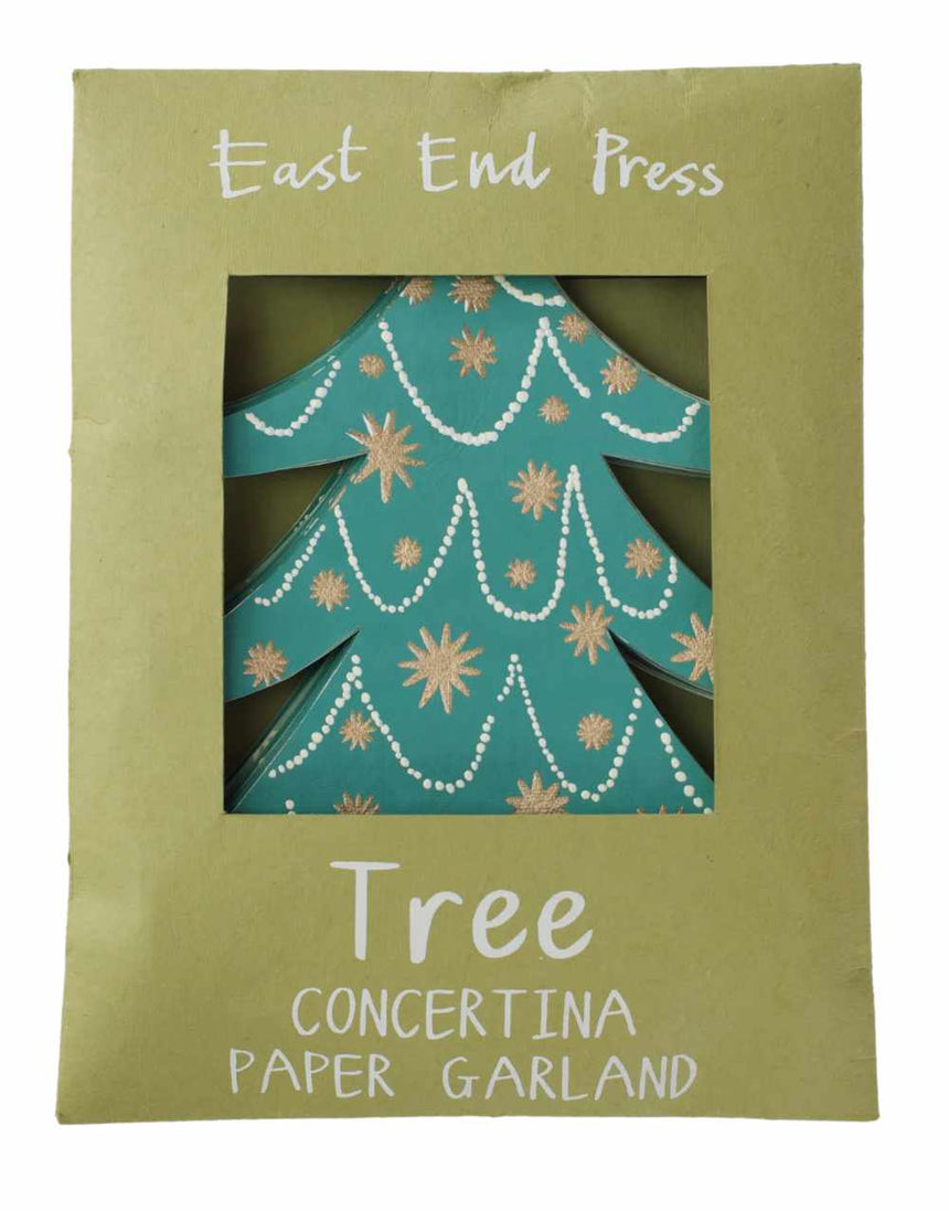 Christmas Tree Concertina Garland, East End Press