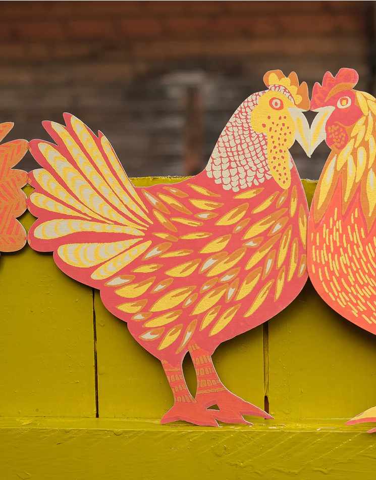 Chicken Concertina Paper Garland, East End Press