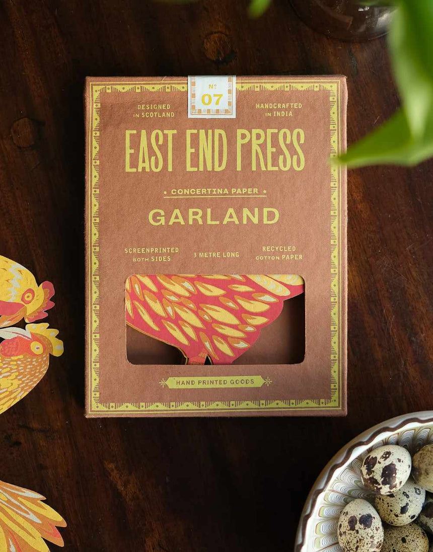 Chicken Concertina Paper Garland, East End Press