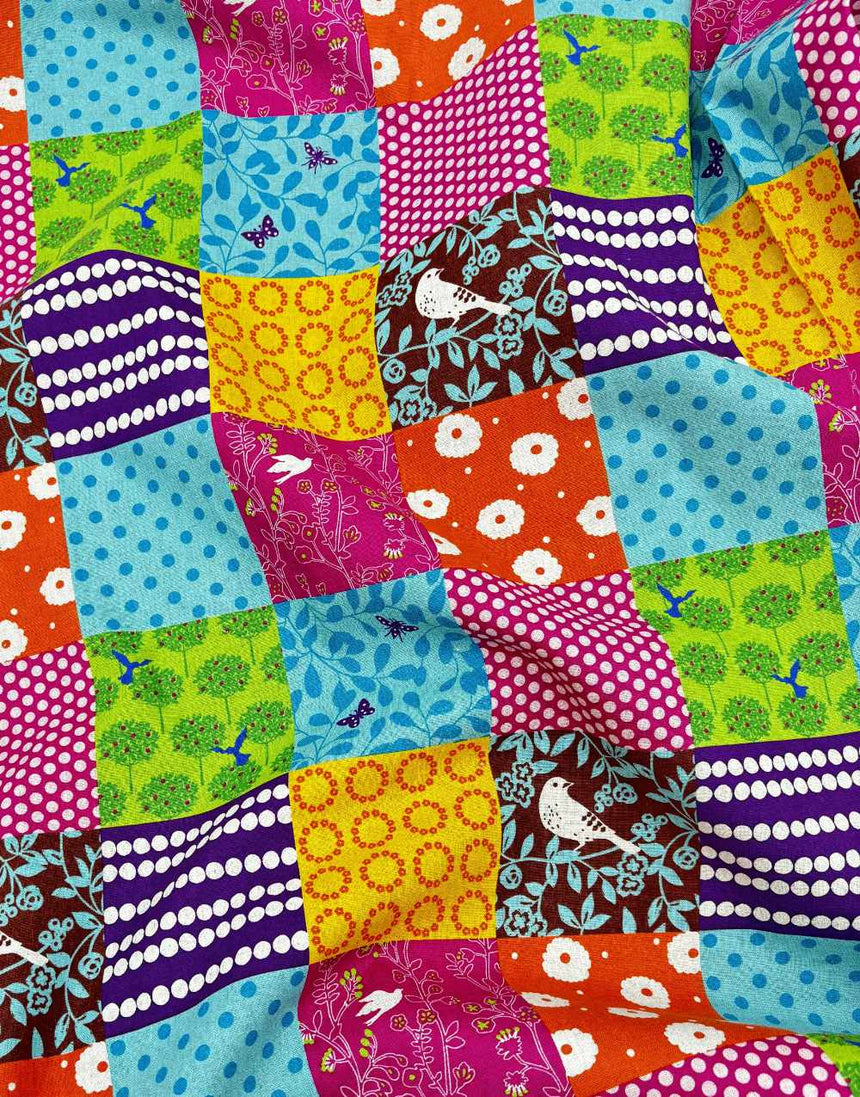 Story Brights Japanese Cotton Linen Fabric, Echino