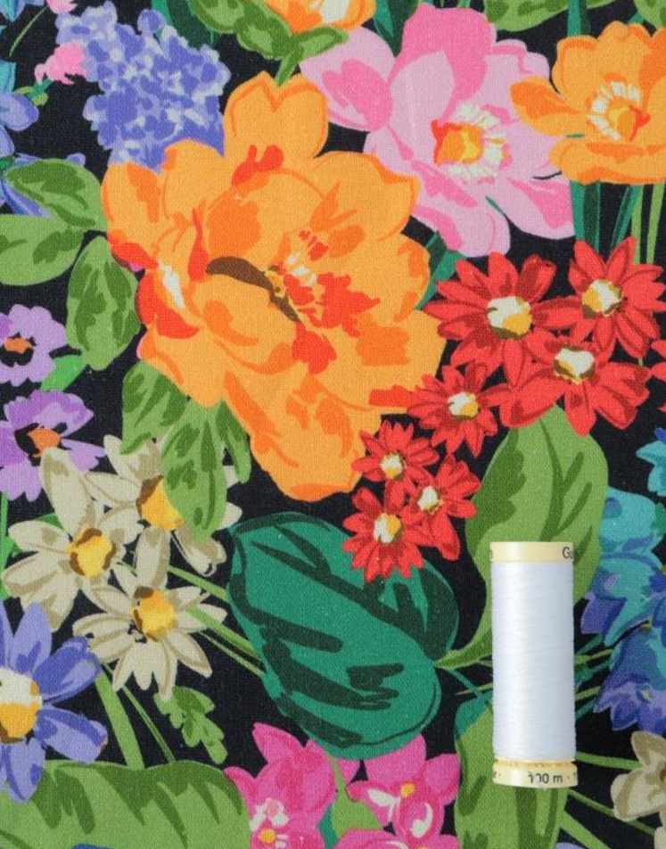 Fabric Godmother Viscose Linen Multicoloured / Floral Linnaea Viscose & Linen Fabric 15916