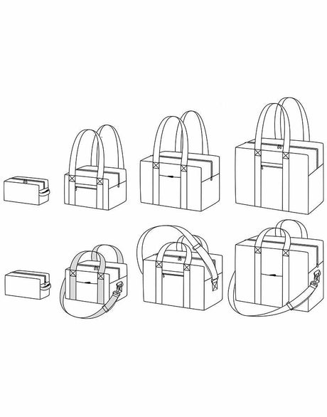 Ikatee Bags & Accessories Voyage Travel Bag & Vanity Case Sewing Pattern, Ikatee 3760278991918