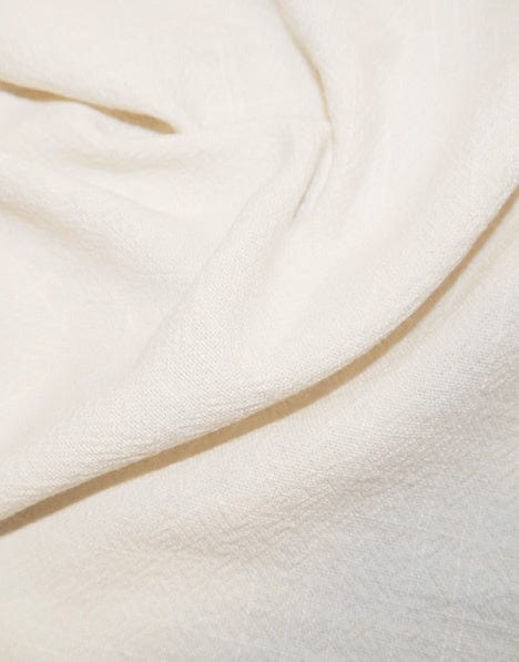 Remnant 50cm -Ivory Stonewashed Linen Viscose Fabric