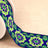 Not Specified Jacquard Ribbon Blue & Green / 50mm Rossette Jacquard Ribbon Trim 50mm 15845