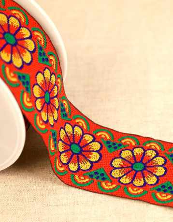 Rossette Jacquard Ribbon Trim 50mm