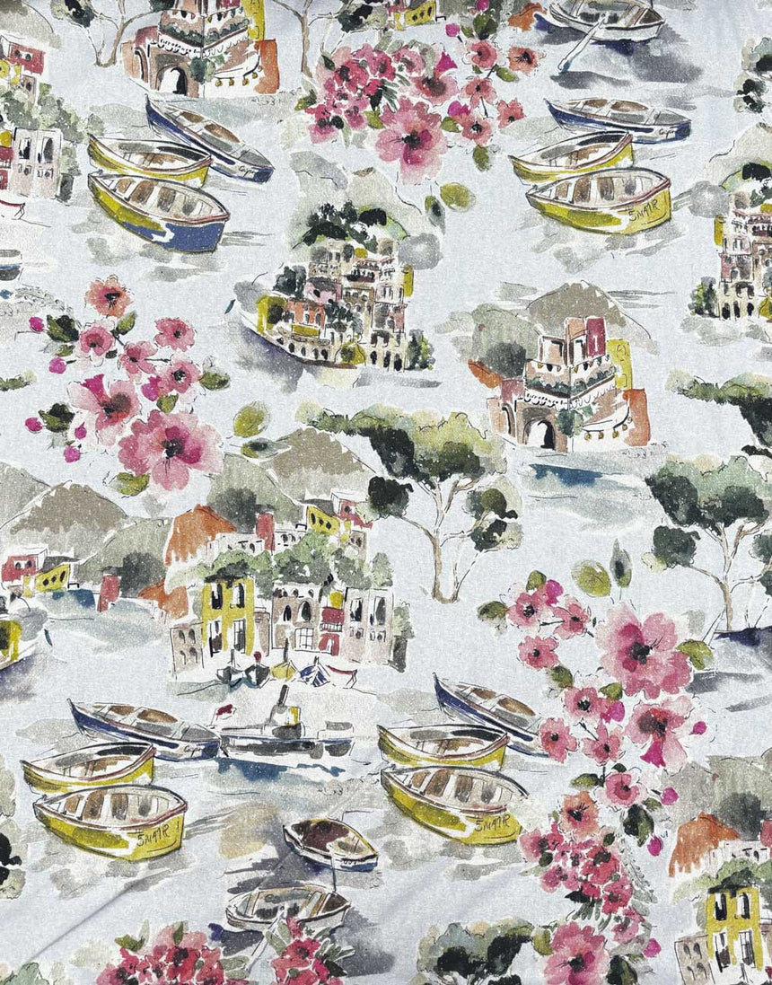 Life in Venice Silk Cassia Noil Fabric, Lady McElroy