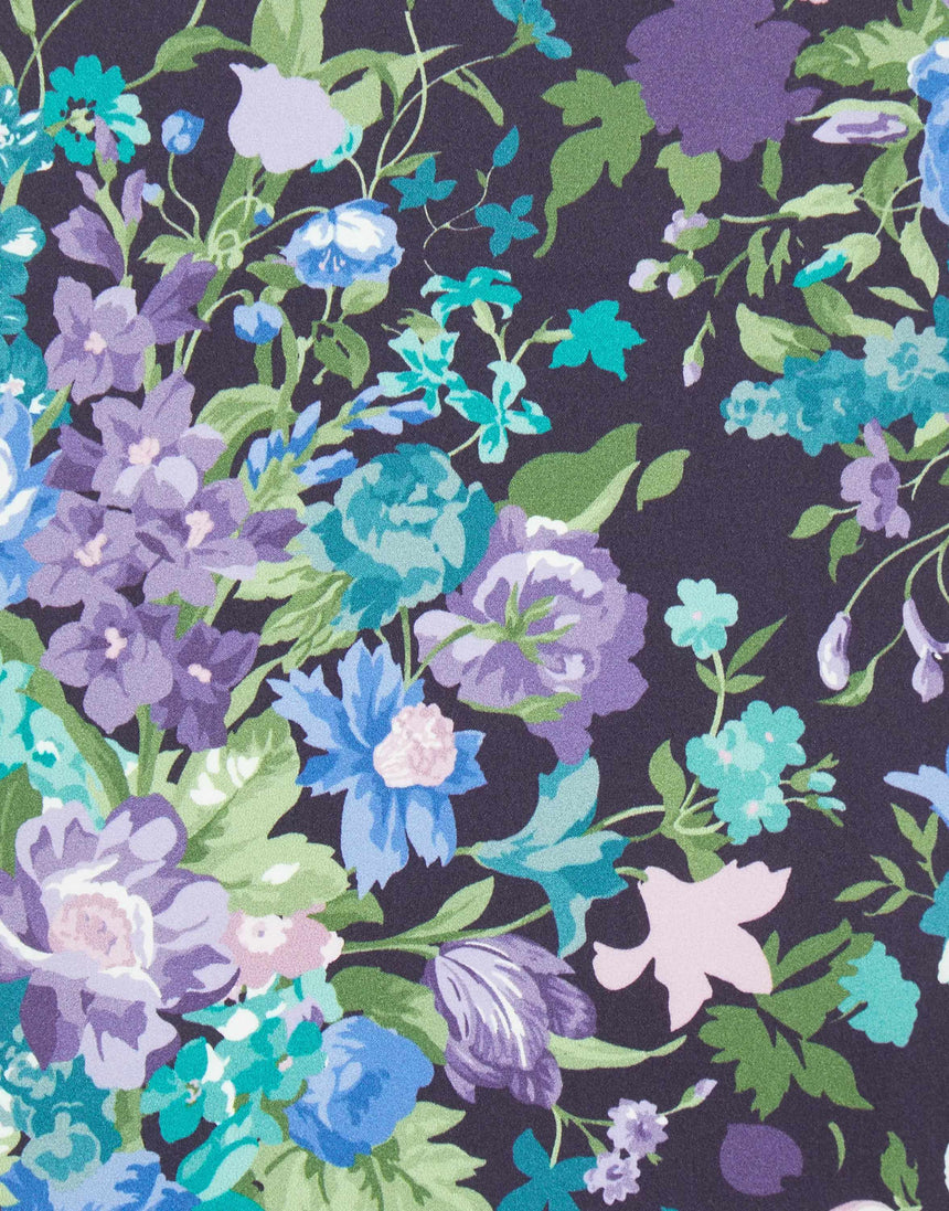 Liberty Fabrics x Bridgerton Belgravia Silk Satin Bouquet Carnival C