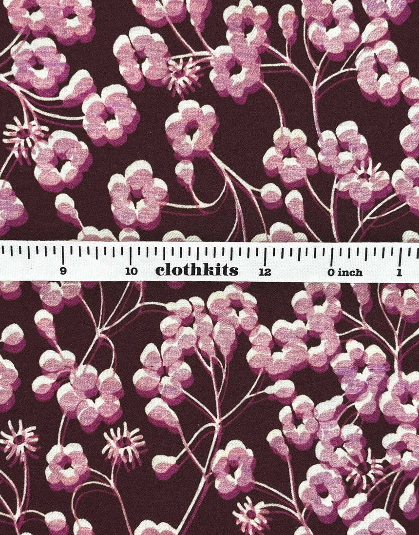 Liberty Fabrics Lantana Cotton & Wool Blend, Mitsi Mix Plum