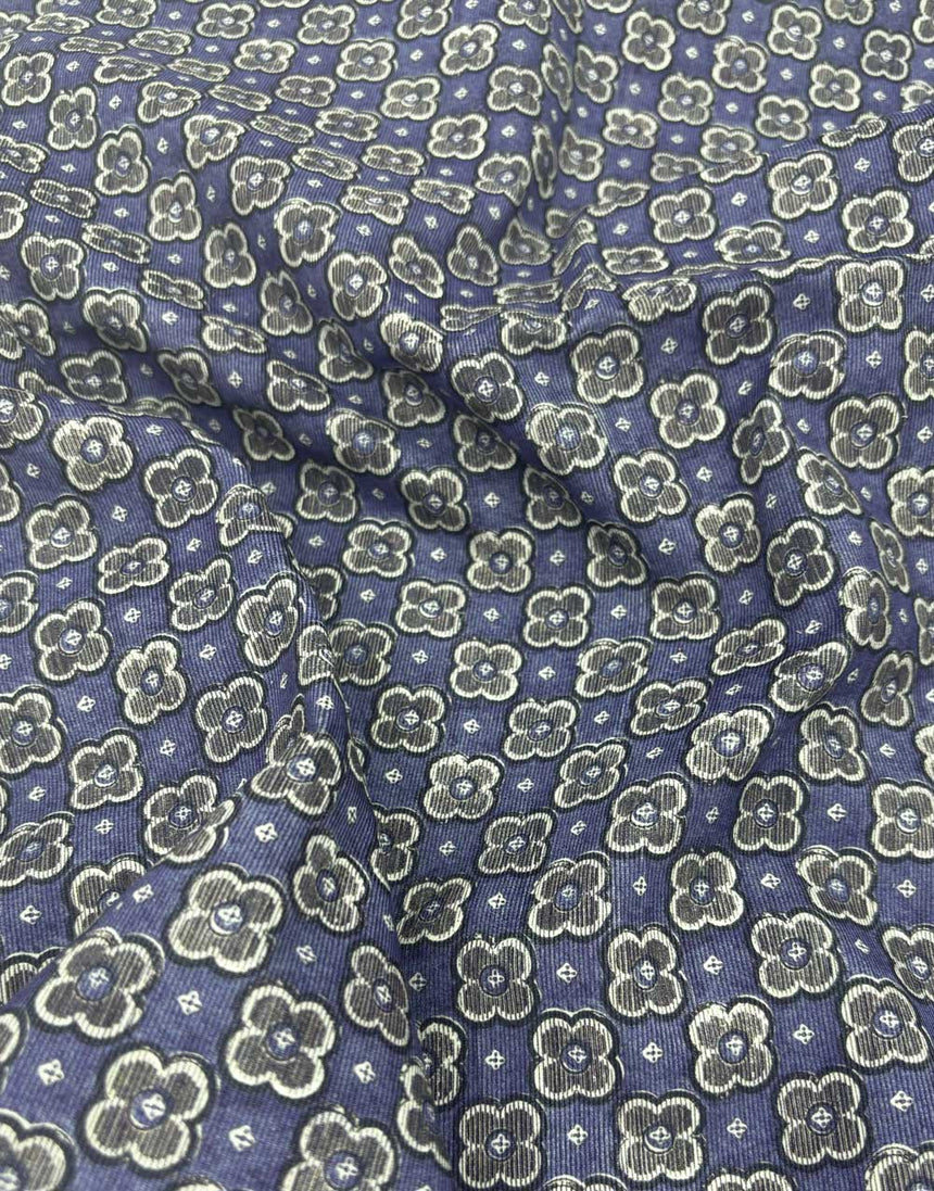 Liberty Fabrics Rossmore Cotton Corduroy, Little Clover Blue