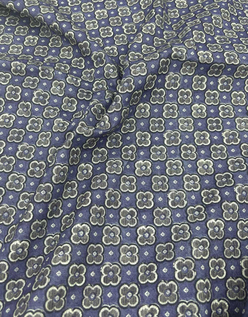 Liberty Fabrics Rossmore Cotton Corduroy, Little Clover Blue