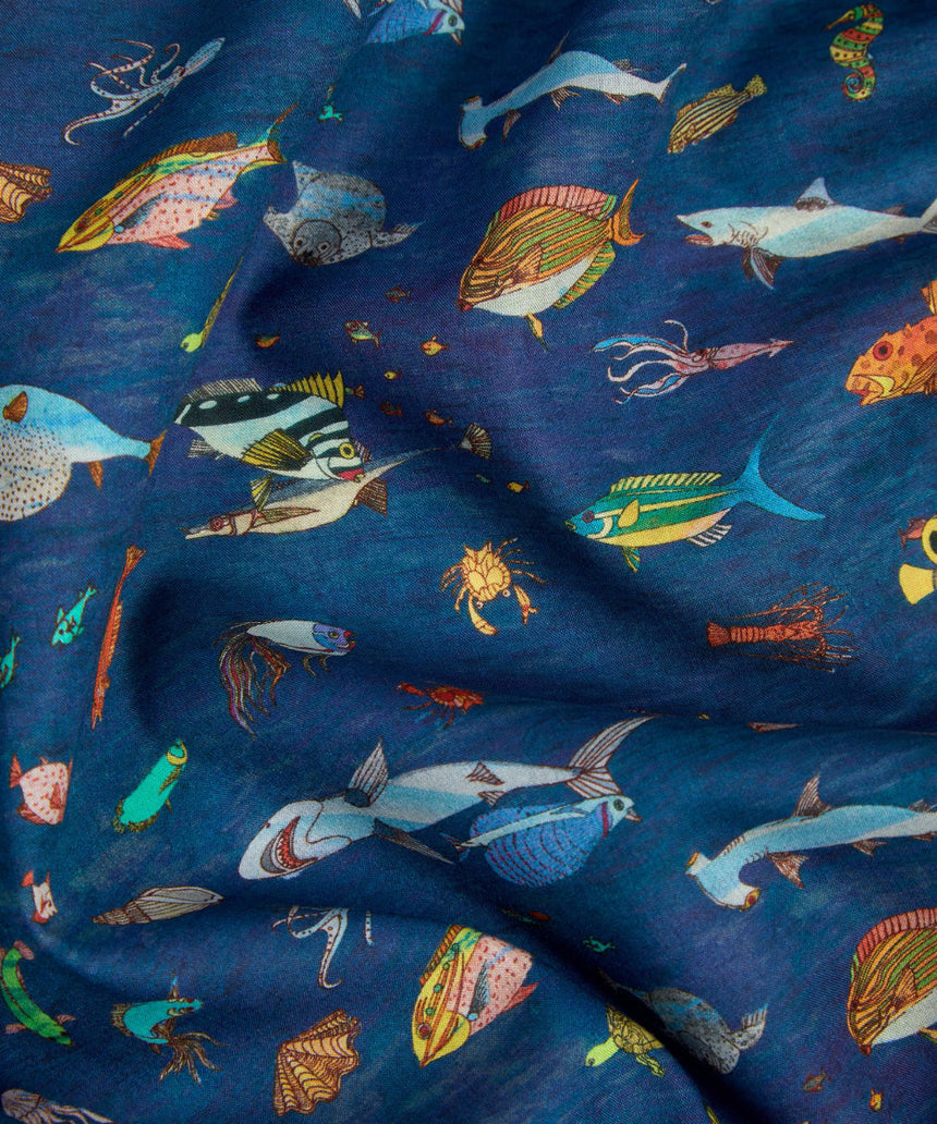 Liberty Fabrics Organic Tana Lawn® Brian's Aquarium C