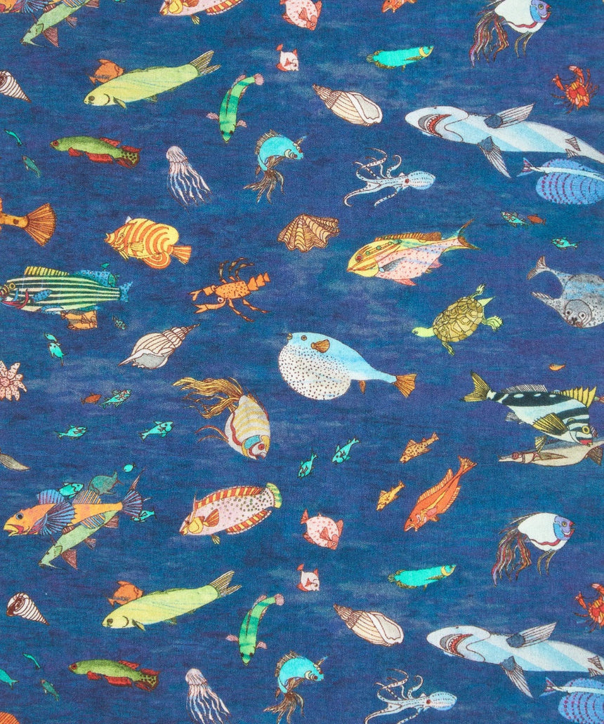 Liberty Fabrics Organic Tana Lawn® Brian's Aquarium C