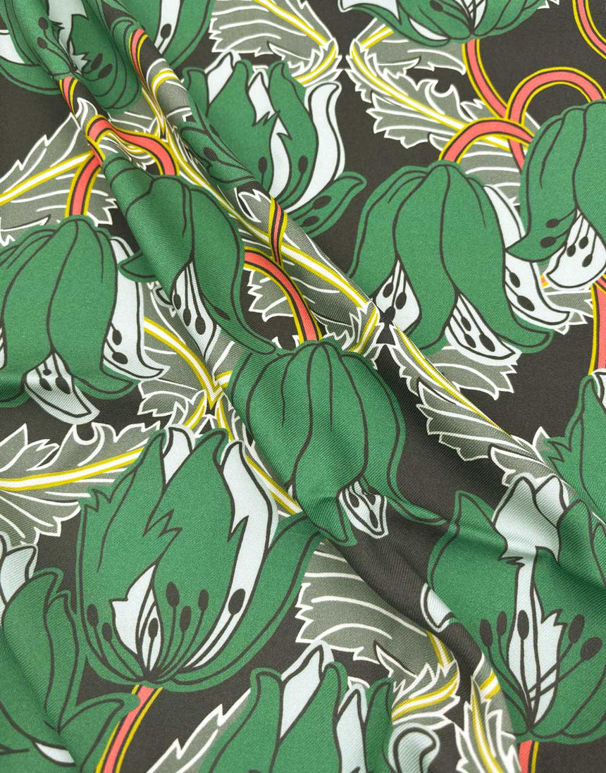 Liberty Fabrics Whitcombe Viscose Twill, Evelyn Dawn Green