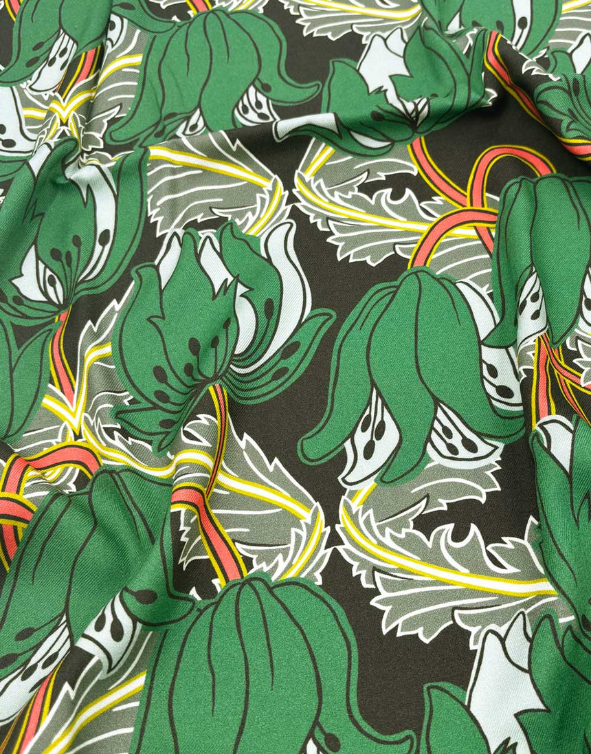 Liberty Fabrics Whitcombe Viscose Twill, Evelyn Dawn Green